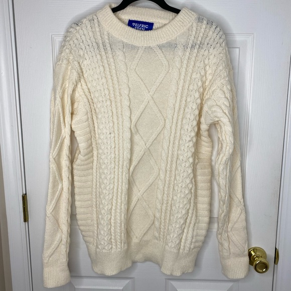 Aelfric Eden Sweaters - Aelfric Eden Cream Cable Knit Sweater Large